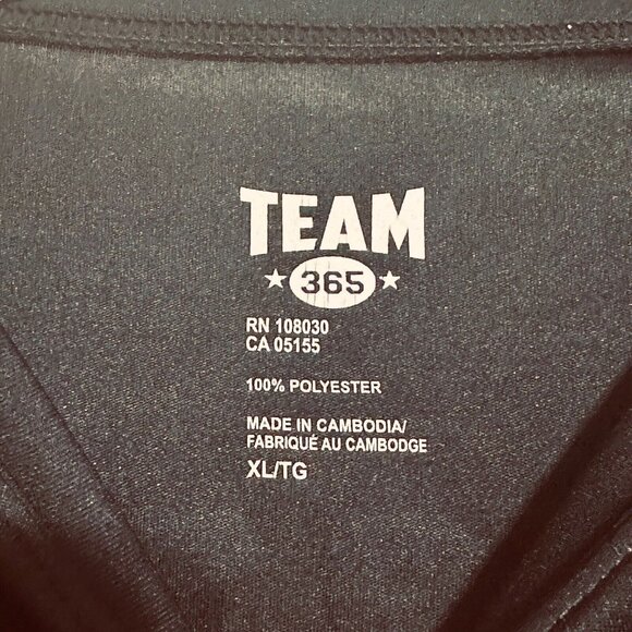 Men’s Black Police Flag T-Shirt – XL Short Sleeve Polyester Graphic Tee - Picture 6 of 7